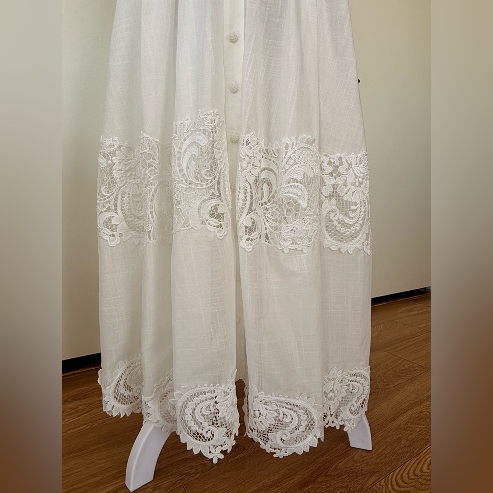 Zimmerman 100% cotton White Lace Maxi Dress - Picture 6 of 16